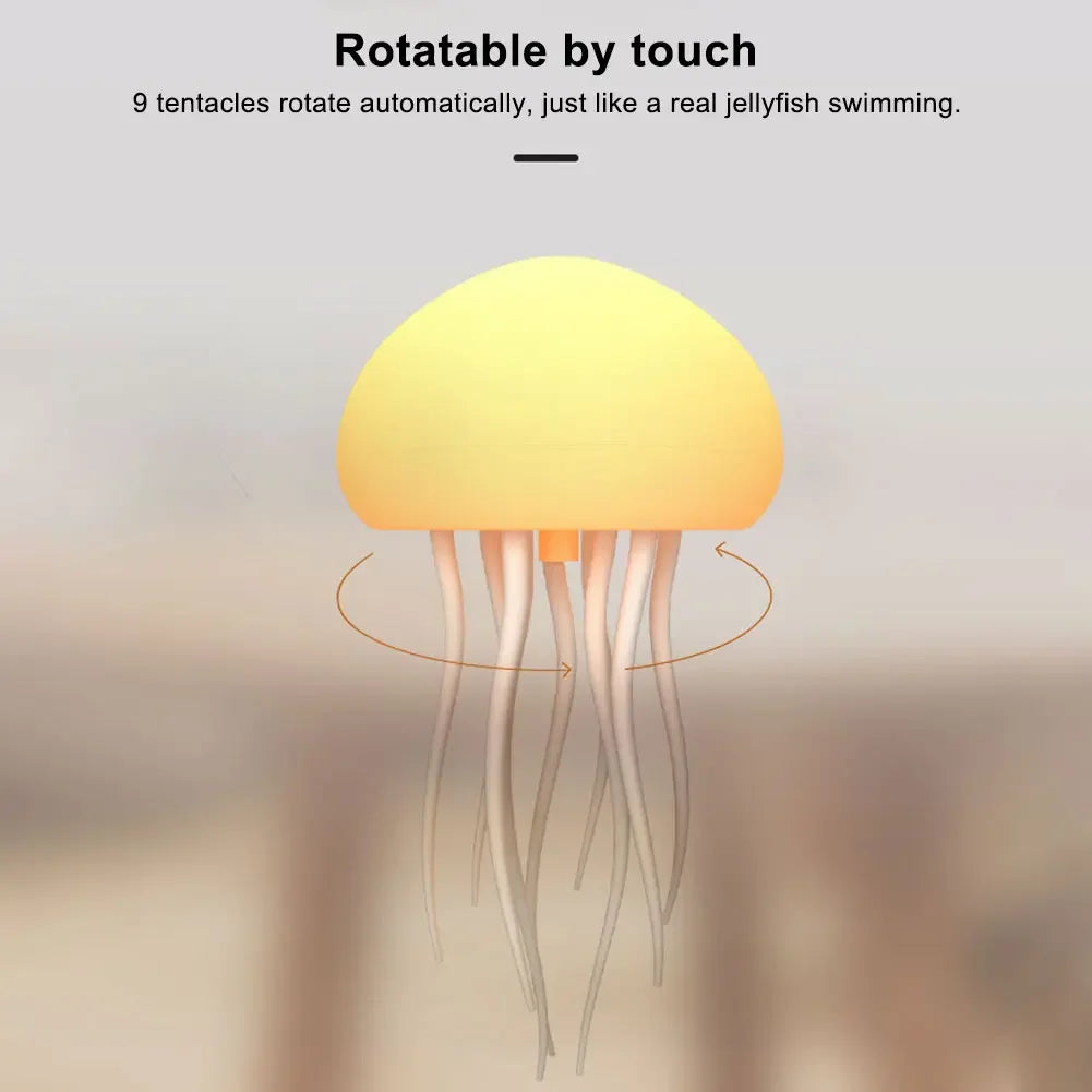 Cartoon Dancing Jellyfish Night Light RGB